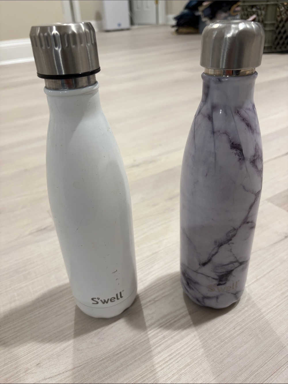 S'well White & Purple Marble Duo Insulated Bottles